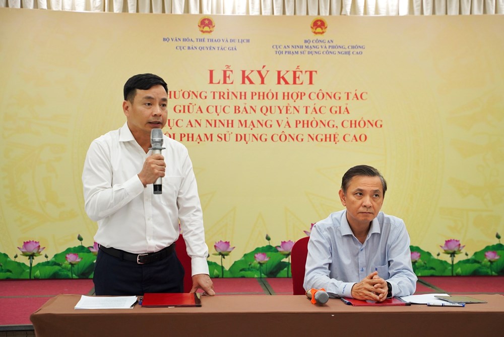 Cục Bản quyền tác giả và Cục A05 (Bộ Công an) ký kết Chương trình phối hợp tăng cường bảo vệ quyền tác giả trên môi trường số - ảnh 3