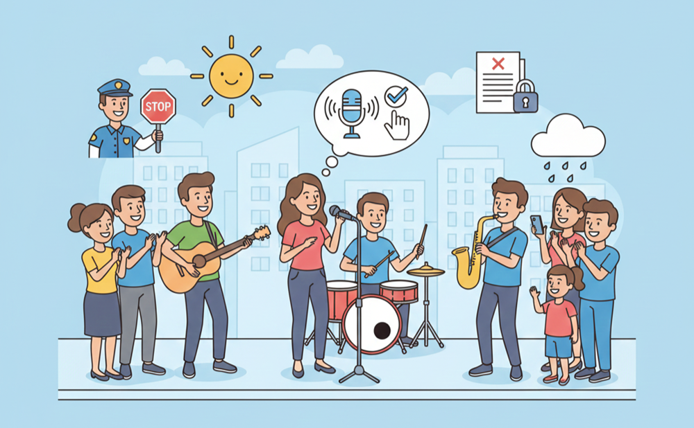 Biểu diễn âm nhạc đường phố không bán vé có phải xin phép không? - ảnh 1