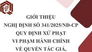 Giới thiệu Nghị định số 341/2025/NĐ-CP quy định  xử phạt vi phạm hành chính về quyền tác giả, quyền liên quan