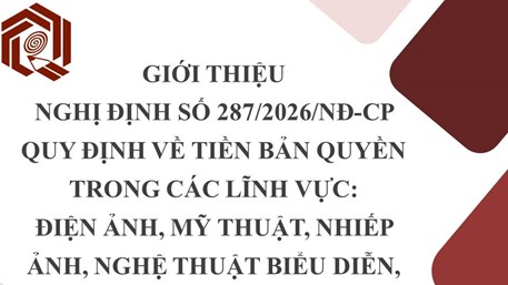 Nghị định số 287/2026/NĐ-CP: Hoàn thiện cơ chế tiền bản quyền, tạo động lực cho sáng tạo và phát huy giá trị tài sản trí tuệ (Phần 1)
