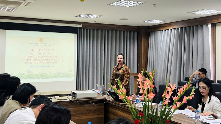 Tham vấn hoàn thiện Dự thảo Thông tư quy định các mẫu văn bản trong hoạt động đăng ký quyền tác giả, đăng ký quyền liên quan